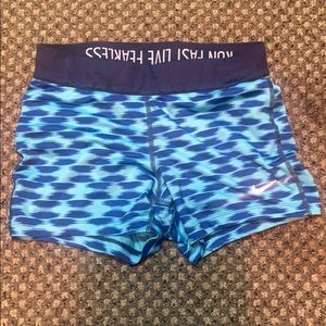 Run Fast Live Fearless Nike Pro Shorts